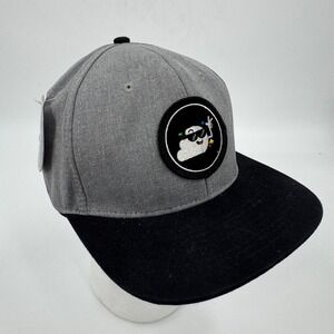 Google Cloud Snapback Hat Grey Black Wool Blend Flat Brim Tech Swag New